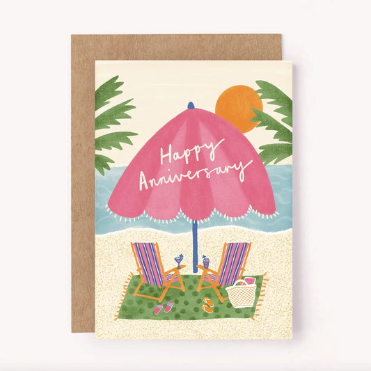LAUREN SISSONS STUDIO- "Happy Anniversary" - Blank Greeting Card
