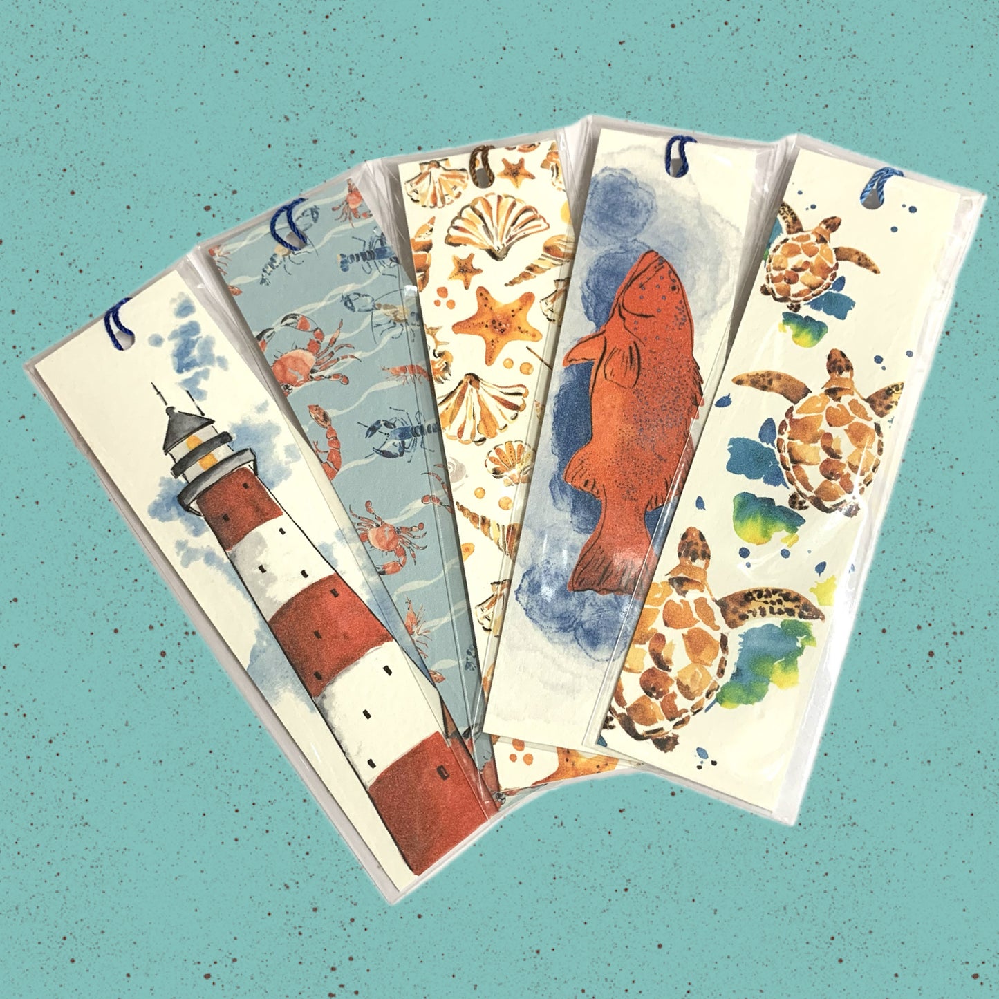 ESZTER'S CREATIONS- "Coral Trout" Bookmark- Textured Paper
