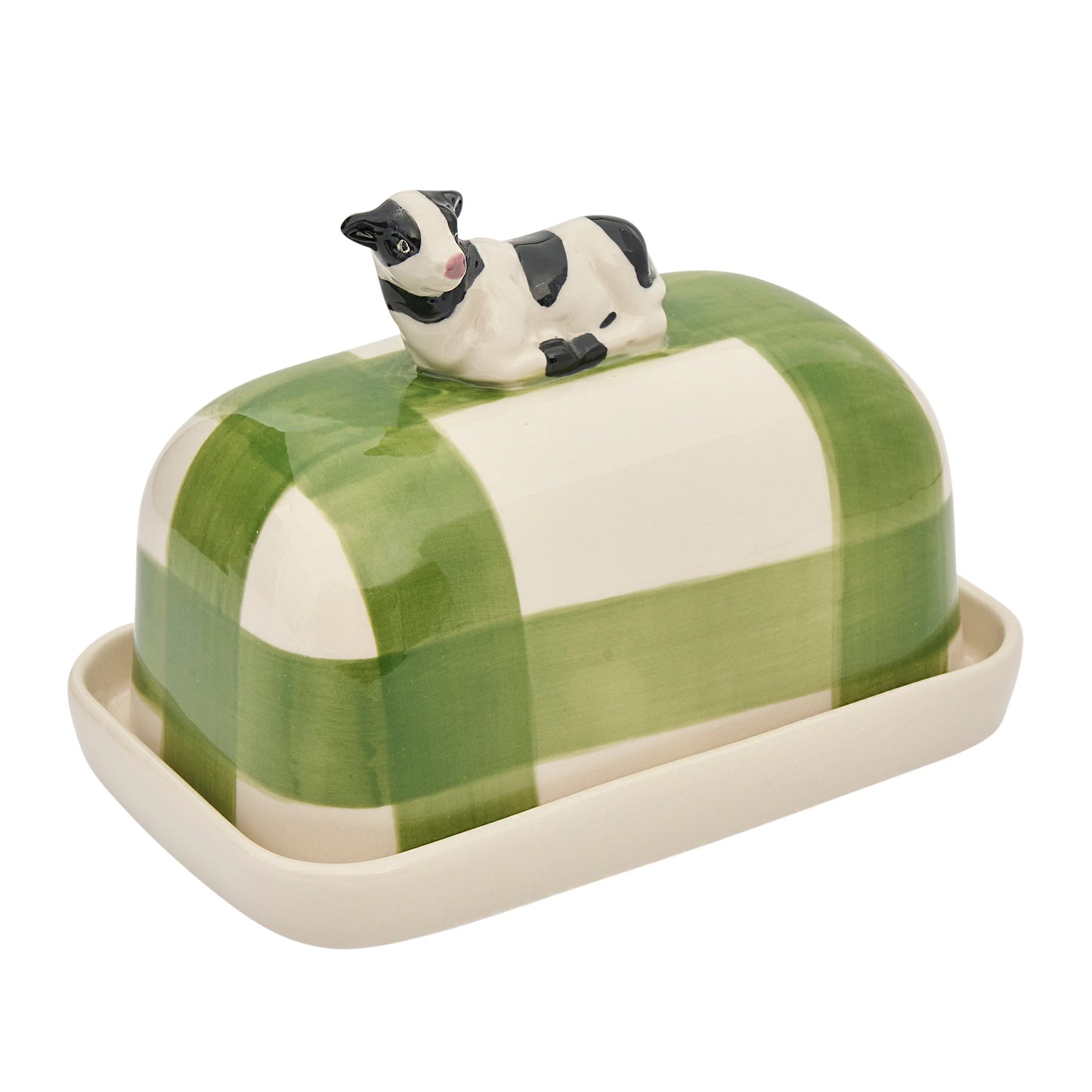ROBERT GORDON POTTERY - "Cow" Butter Dish/Butter Up