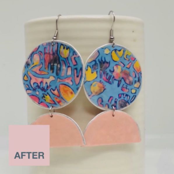EDIE & BILL- MAGGIE MEGA DROP- Recycled Coffee Pod & Magazine Earrings