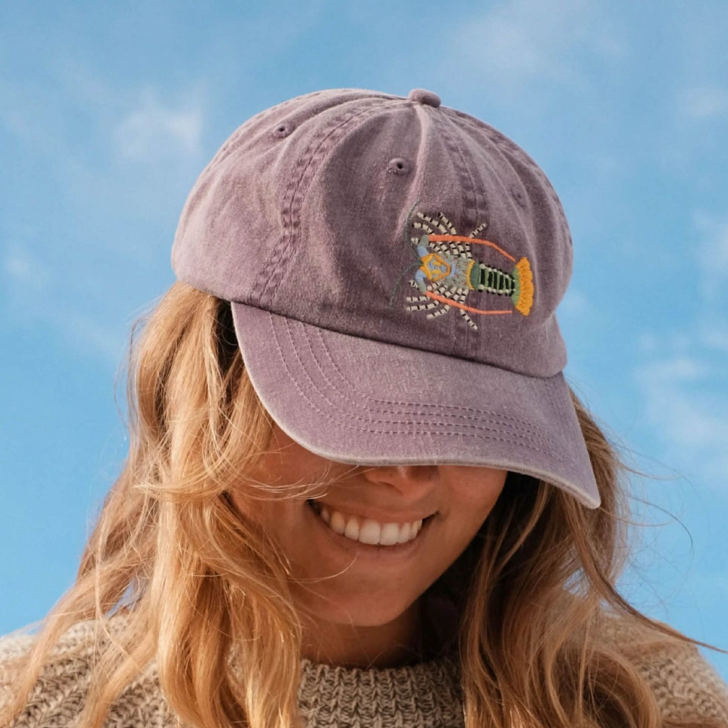 PALLION POINT - FISH LIDS - Tropical Rock Lobster on Purple