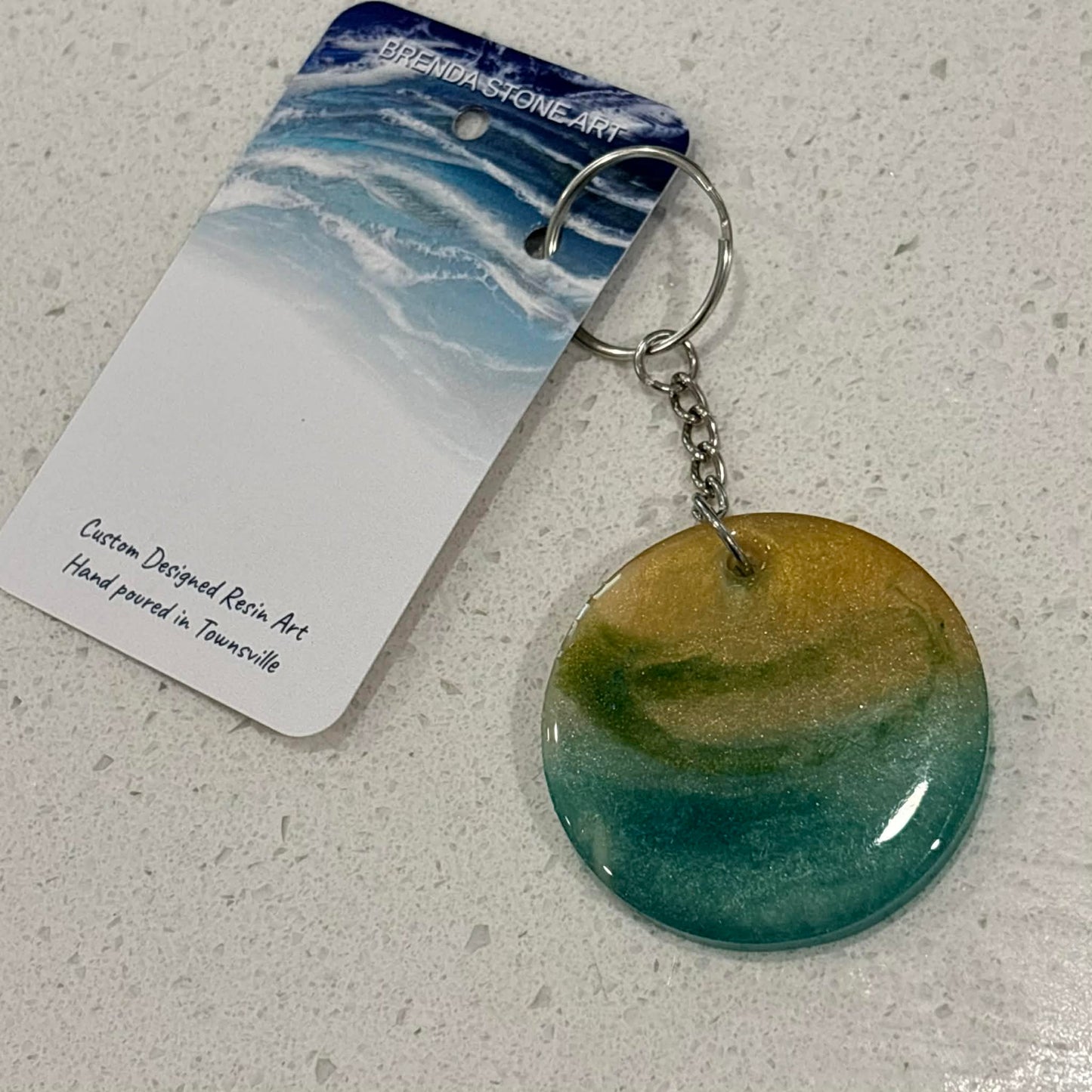 BRENDA STONE ART - Resin Ocean Keyring 3
