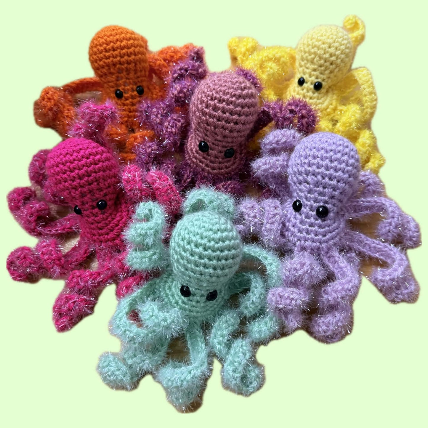 BEAKNITS- CROCHETED OCTOPUS - Lavender Tinsel