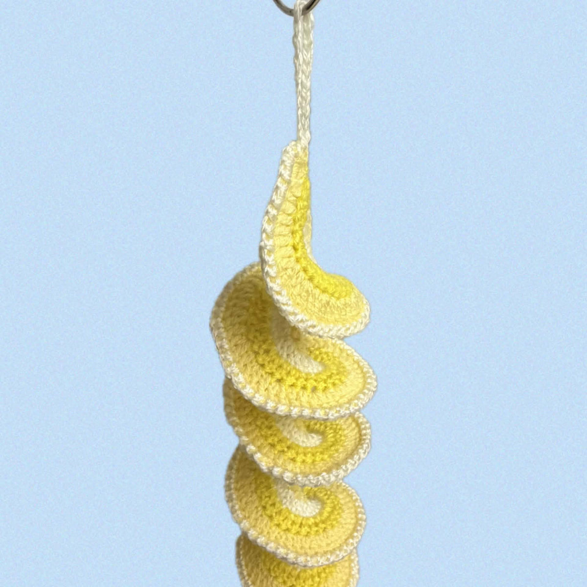 BEAKNITS- CROCHETED WHIRLY TWIRLER - Yellow with Heart
