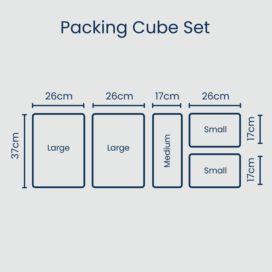 PROJECT TEN - "Blue Stripe" Packing Cube Set