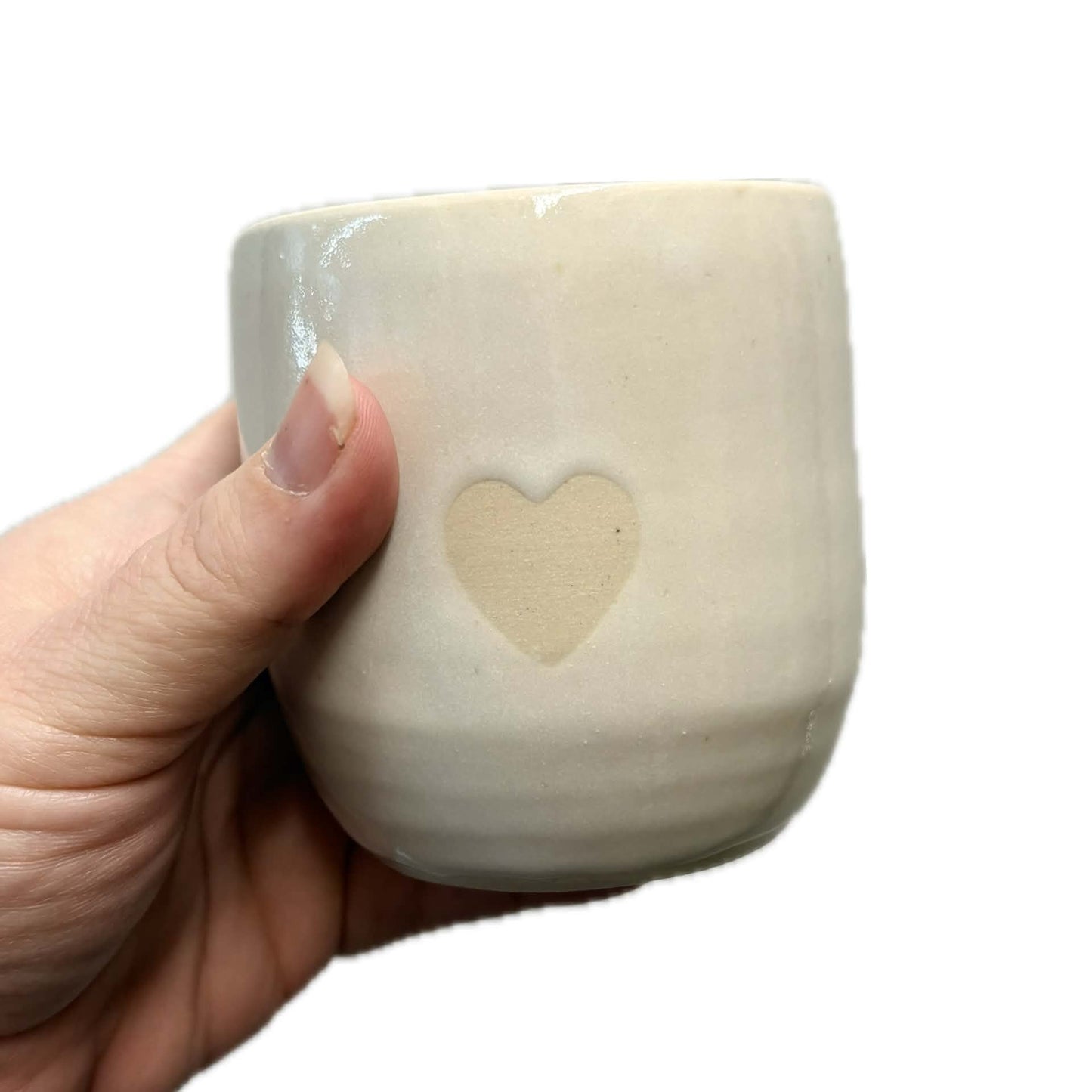 EARTH BY HAND- Latte Love Mugs - White Glaze