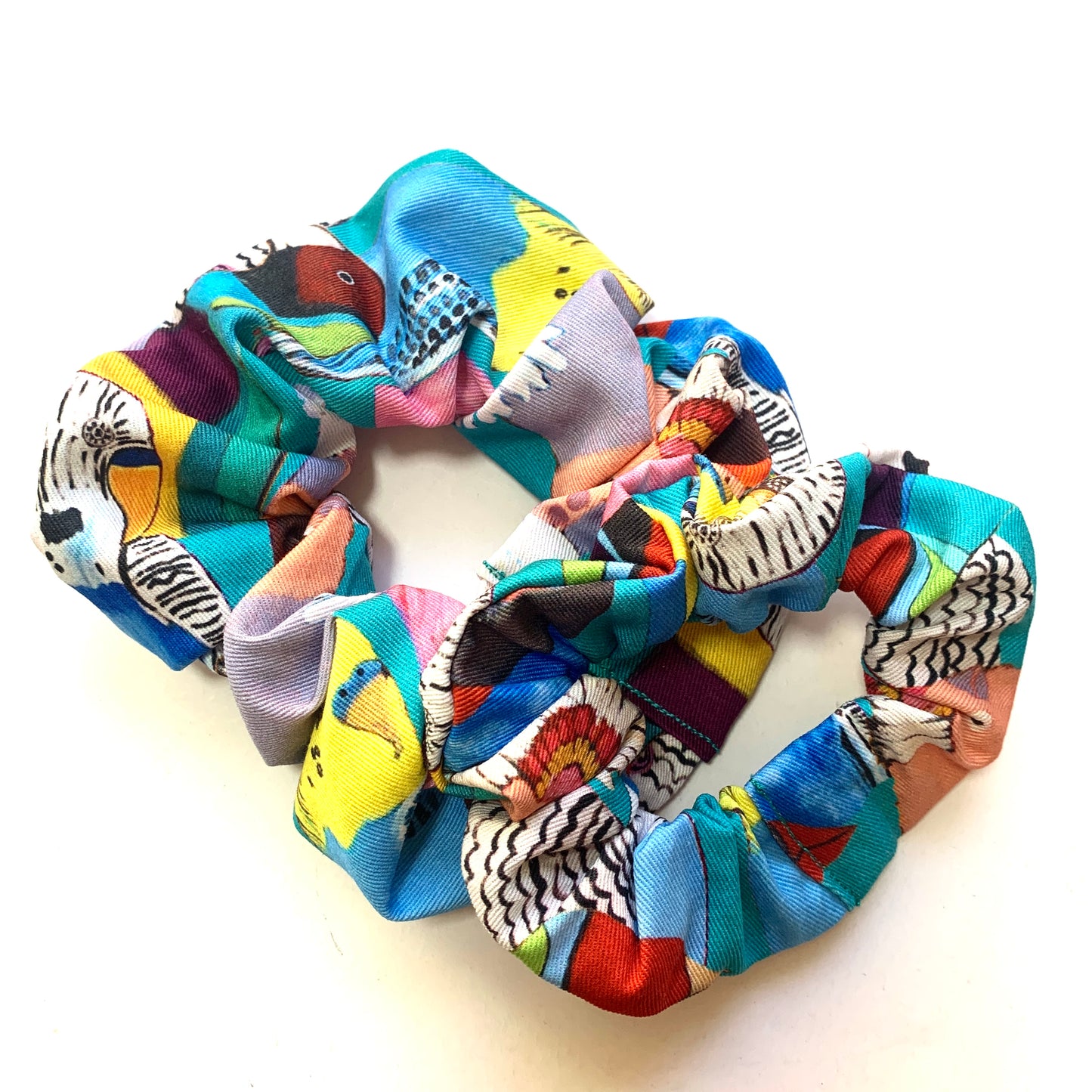 MUMMA WHOOPEE - Regular "Birdie Paradise" Scrunchies