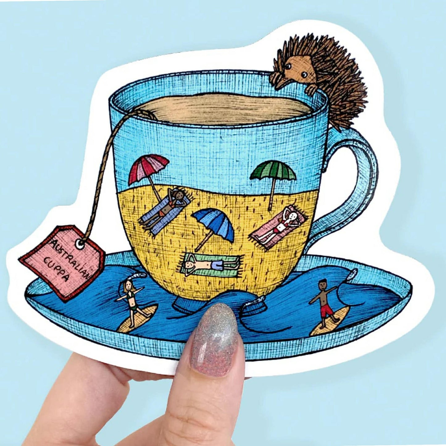 The Nonsense Maker- Teacup Beach Magnet