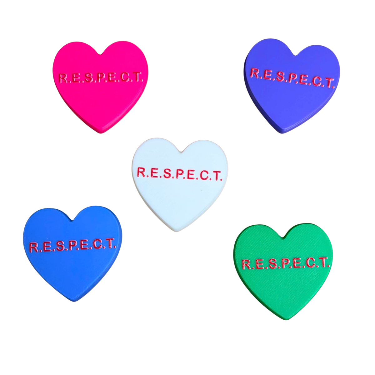 DWAYNSKI.3D - "R.E.S.P.E.C.T." - CONVERSATION HEART MAGNETS