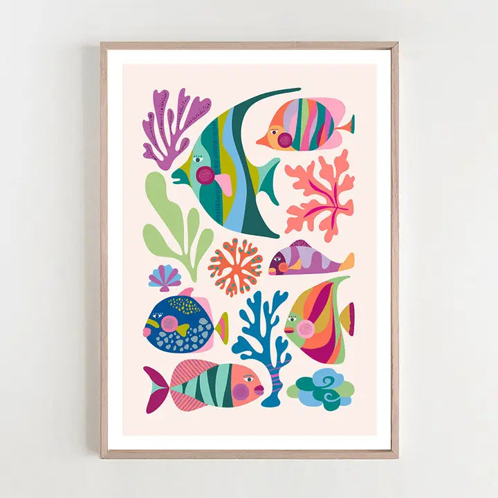 3 BIRDIES STUDIO- "Tropical Fish" A4 Art Print