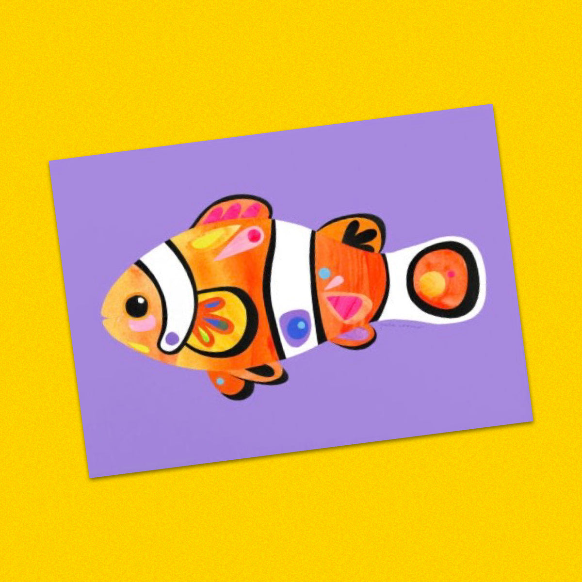 PETE CROMER - CLOWN FISH A4 FINE ART PRINT