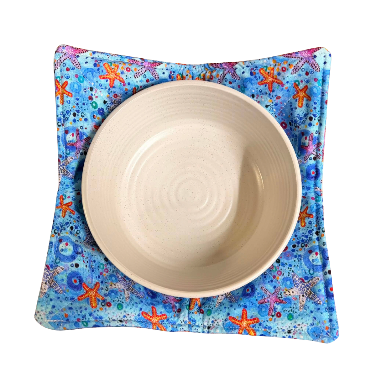 OH SEW ROSY: Bowl Cosies- Starfish Light Blue