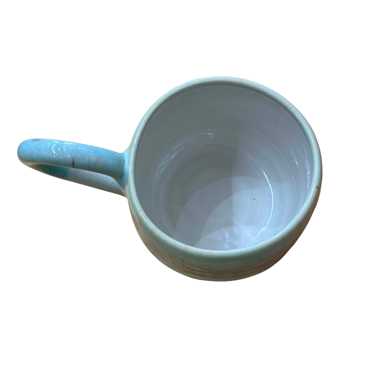 EARTH BY HAND- Hand Painted Seafoam Glazed Mug