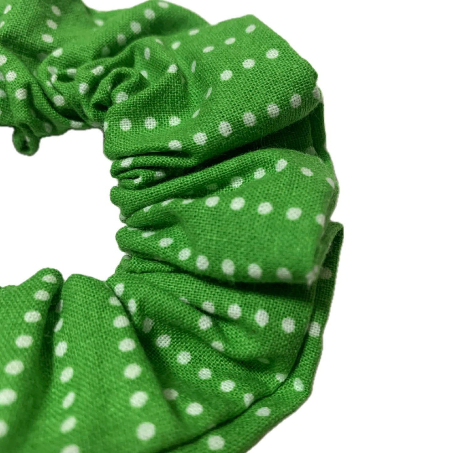 MUMMA WHOOPEE - "Spotty Green" REGULAR SCRUNCHIES