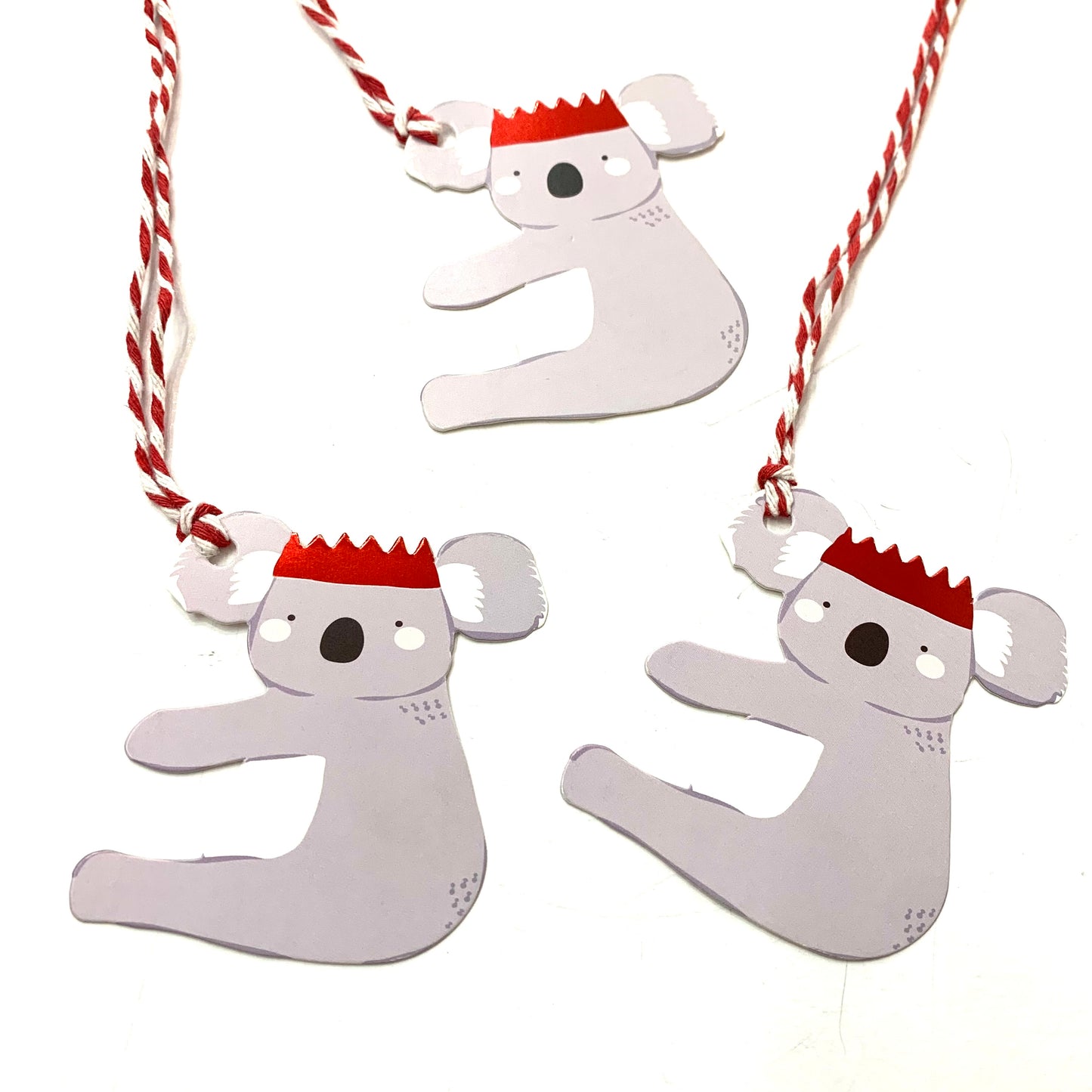 CANDLEBARK CREATIONS - "Koala Crown" Pack of 8 Gift Tags - CHRISTMAS TAGS