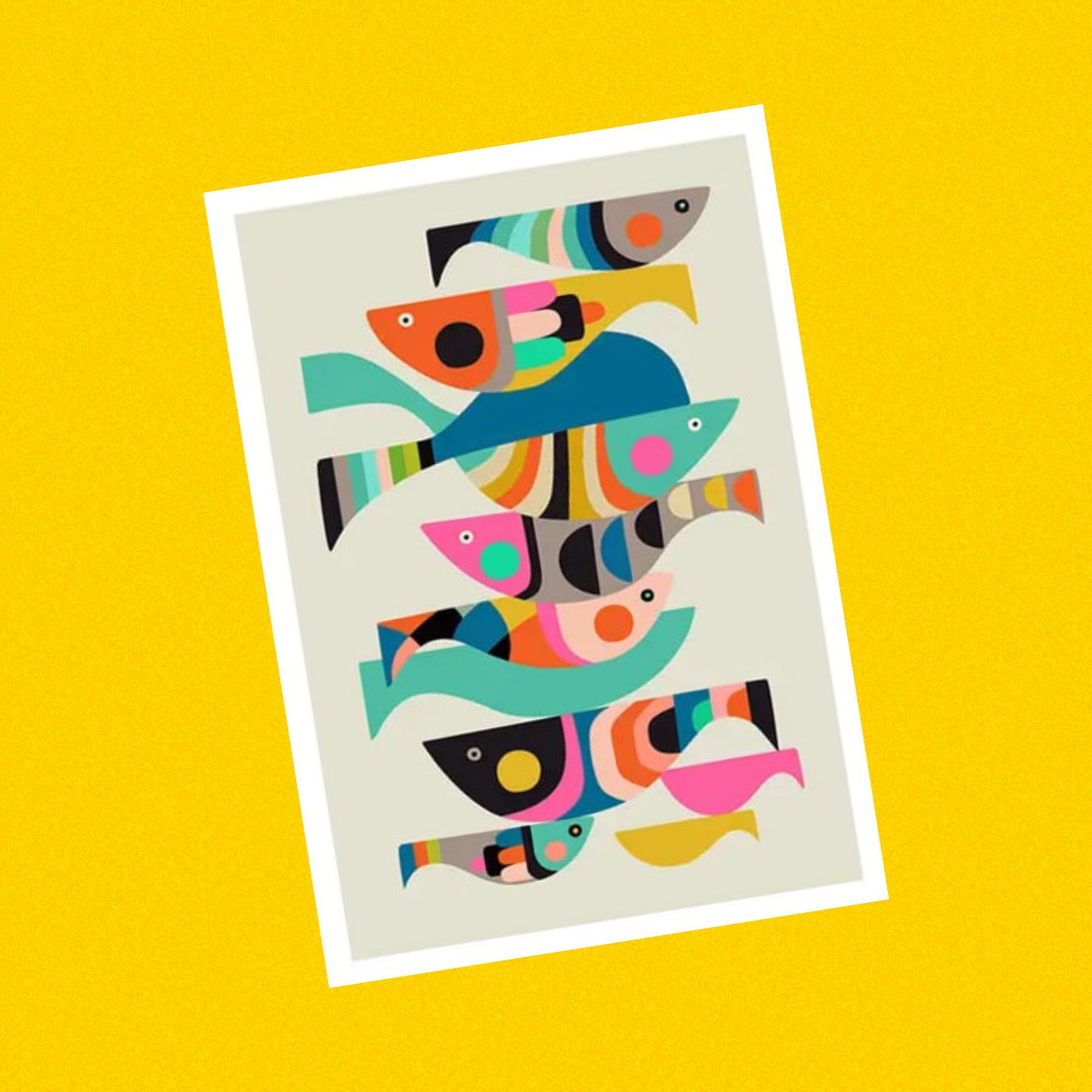 3 BIRDIES STUDIO- "Modern Fish" A5 Art Print