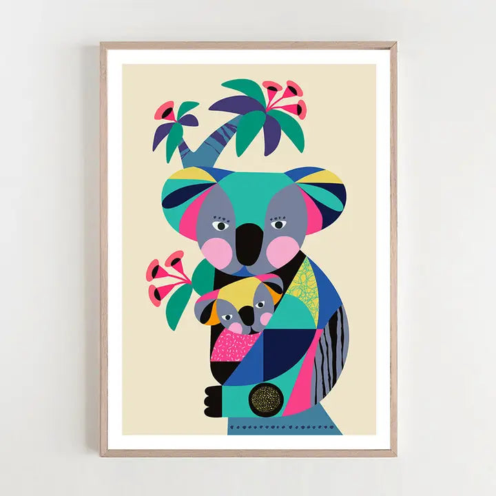 3 BIRDIES STUDIO- "Mummy and Baby Koala" A5 Art Print