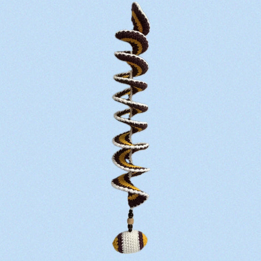 BEAKNITS- CROCHETED WHIRLY TWIRLER - Broncos Football
