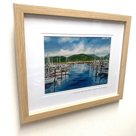 Mark Skelcher Artist - "Marlin Marina, Cairns"- Framed Artist Print