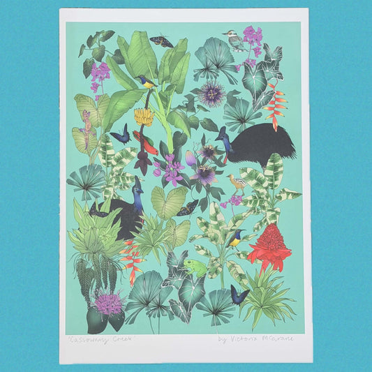 THE SCENIC ROUTE - "CASSOWARY CREEK"- A3 ART PRINT