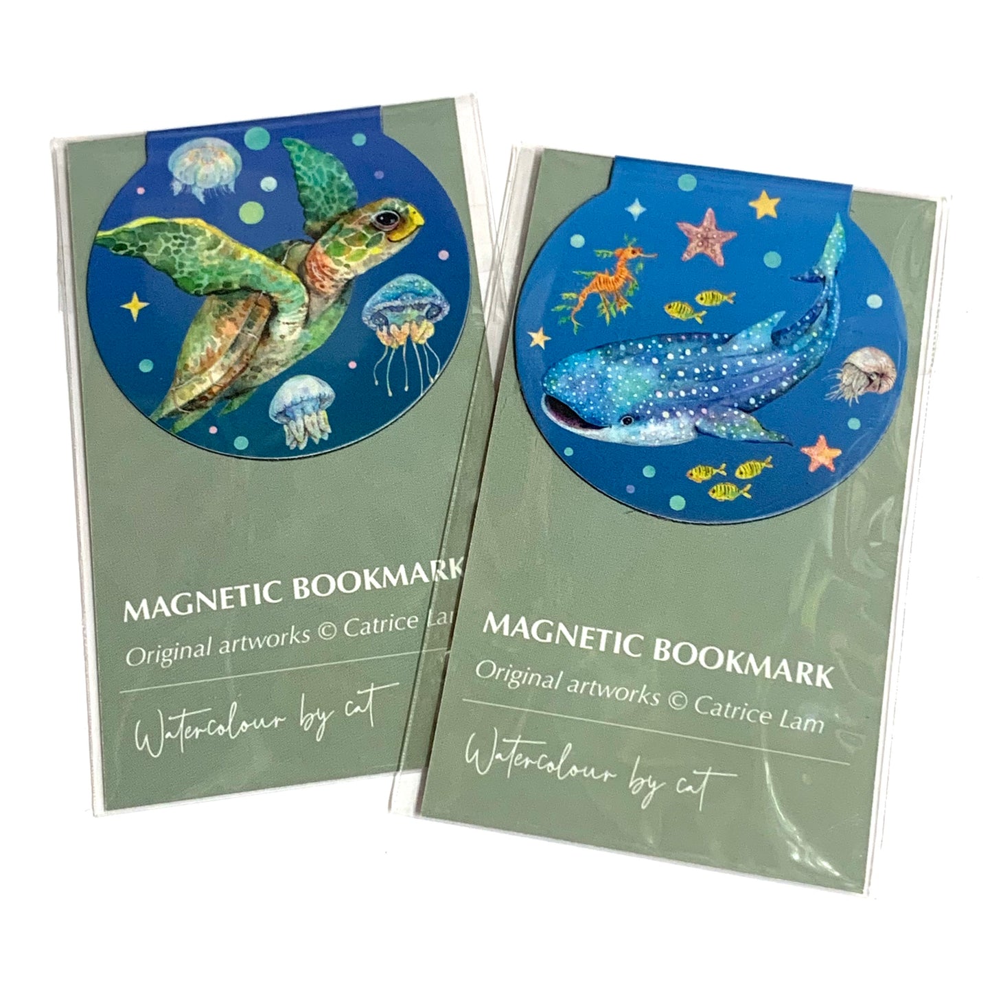 WATERCOLOURS BY CAT- Whale Shark- Australian Marine Animal Magnetic Bookmark