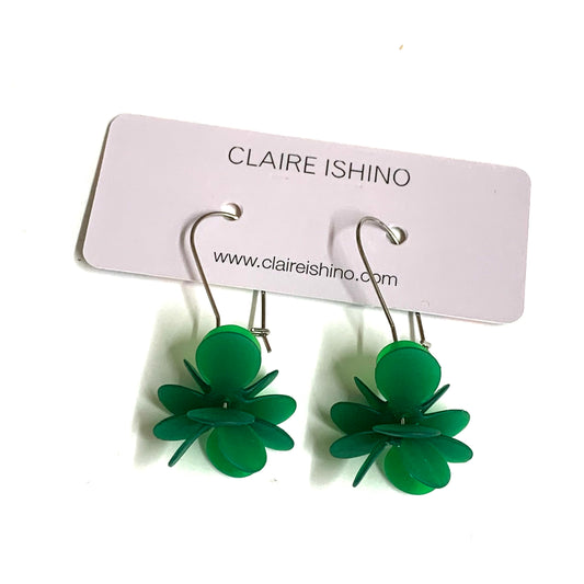 CLAIRE ISHINO- Green Blossum Earrings