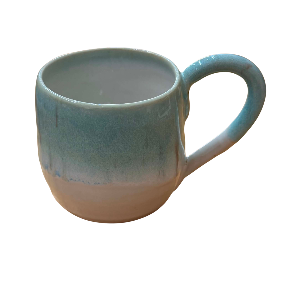 EARTH BY HAND- Hand Painted Seafoam Glazed Mug