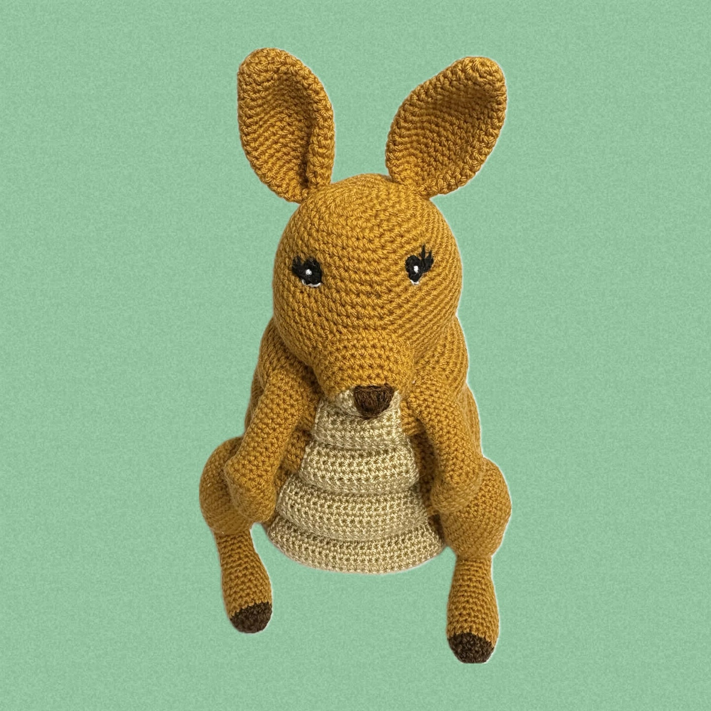 HOOKED BY JEN- Kenny Crochet Stacking Kangaroo