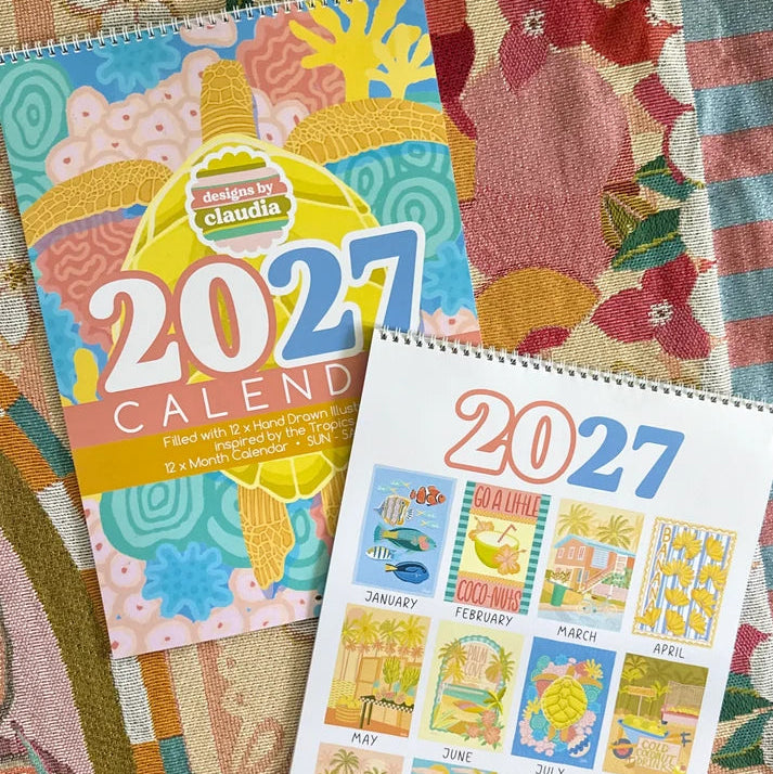 DESIGNS BY CLAUDIA - 2027 A4 WALL CALENDAR
