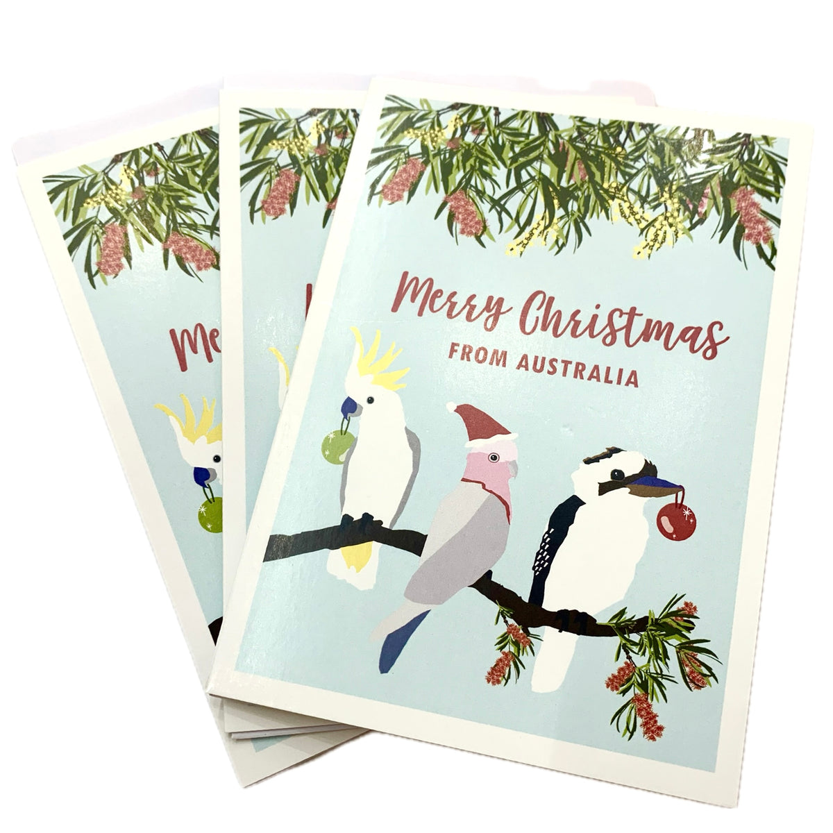 CANDLEBARK CREATIONS - "Christmas Birds" Australiana- Single Cards