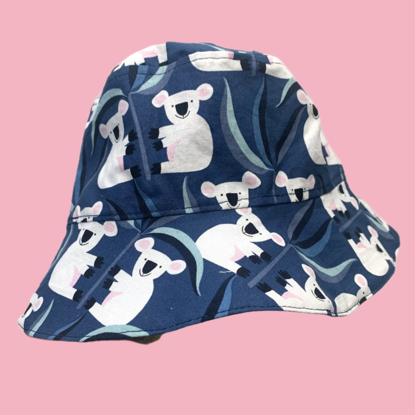 Teacups n Quilts - Navy Koalas Fabric Hat - Kids Size Large