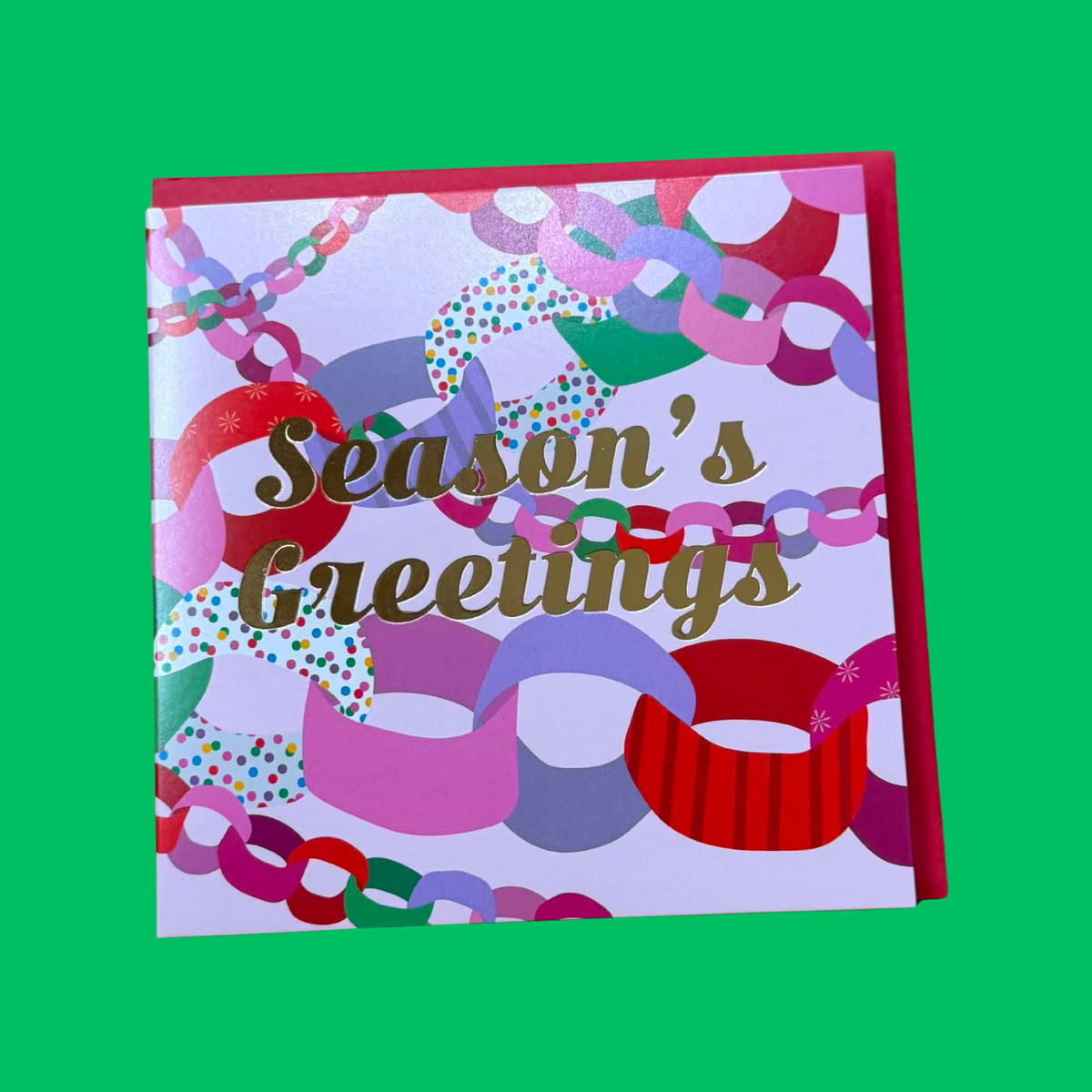 CANDLEBARK CREATIONS - "Paper Chain Greetings" Australiana Christmas- Single Card