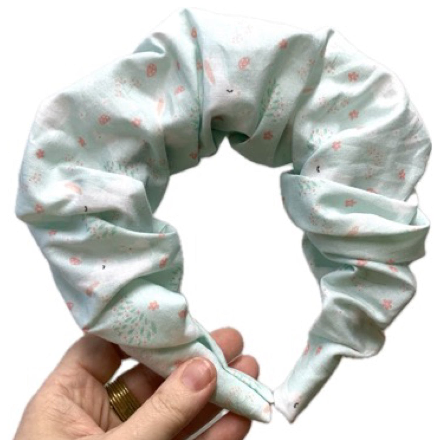 THIS BIRD HAS FLOWN -  Pastel Bunnies- MEDIUM JUMBO SCRUNCHIE HEADBAND