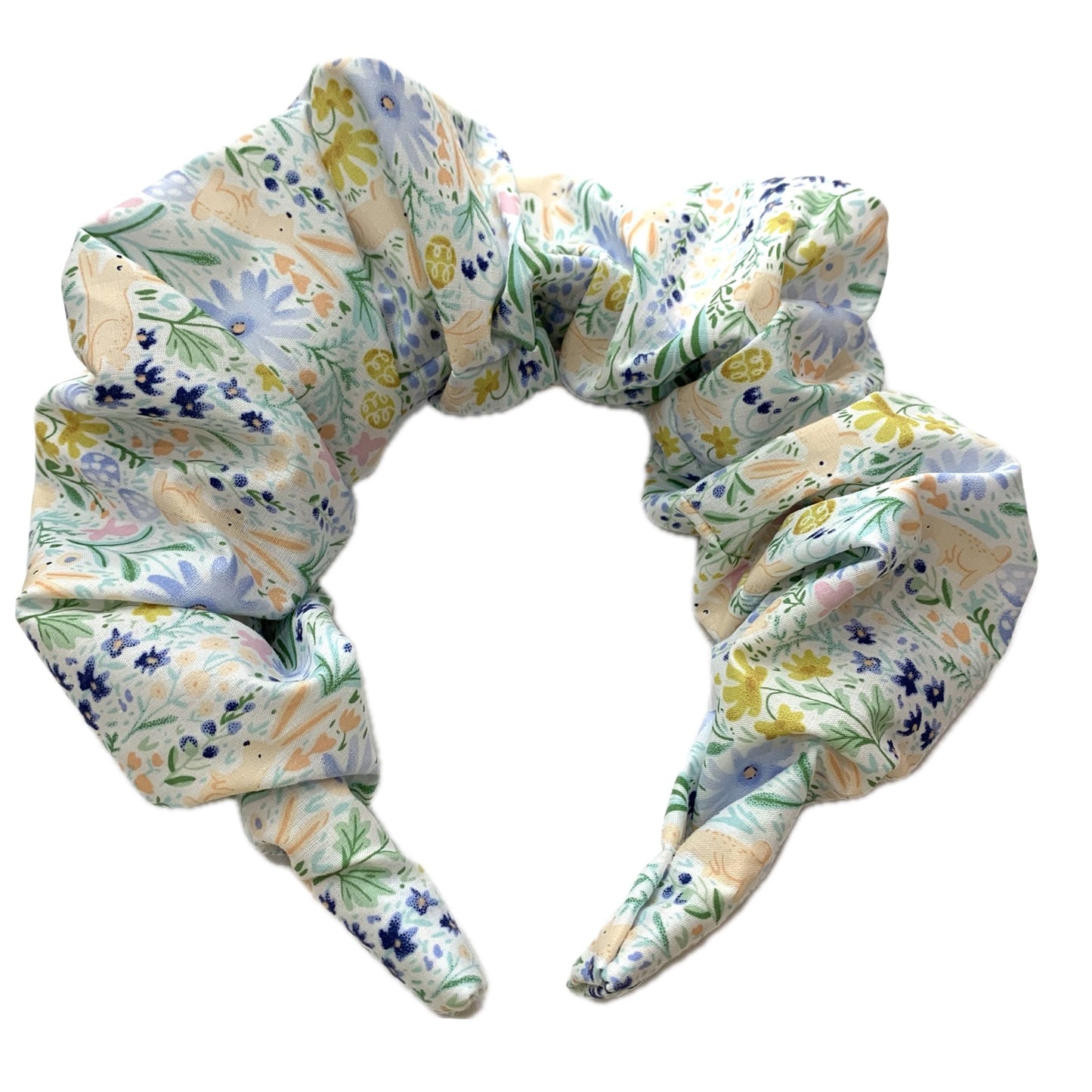 THIS BIRD HAS FLOWN -  Bunny Meadow- MEDIUM JUMBO SCRUNCHIE HEADBAND