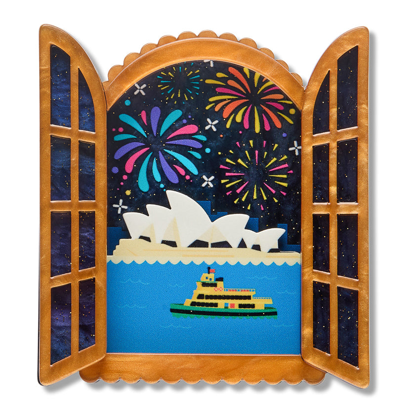 ERSTWILDER - "FIREWORKS FAR AND WIDE" Brooch - CELEBRATIONS