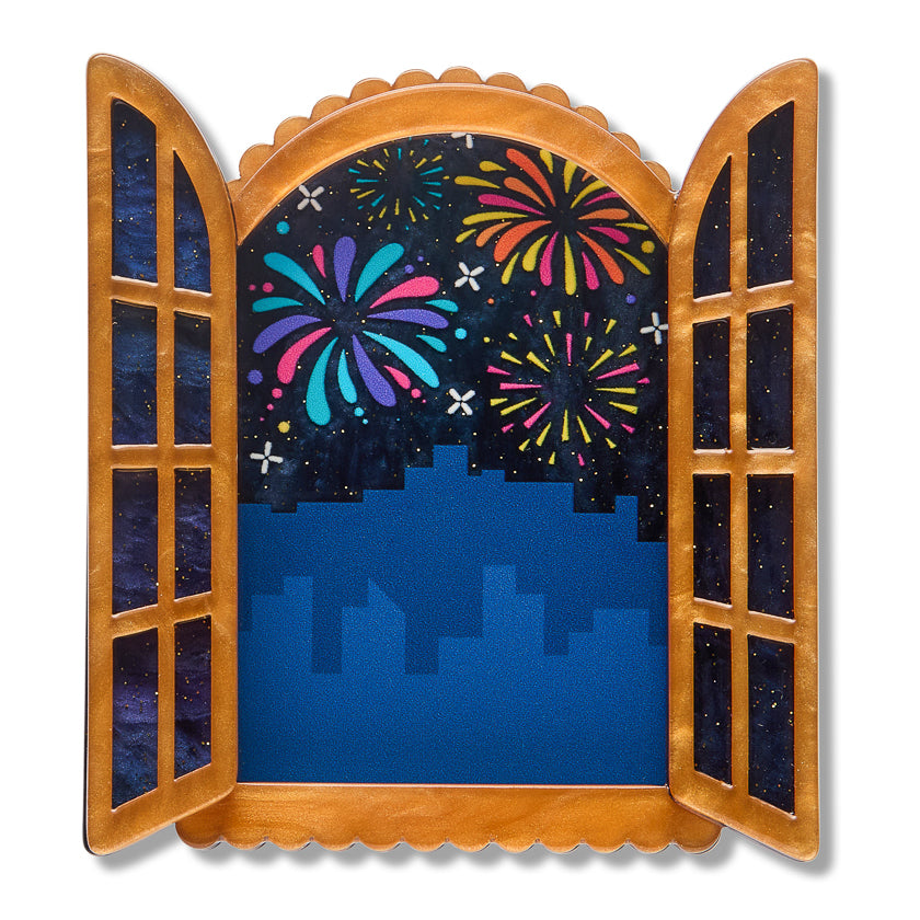 ERSTWILDER - "FIREWORKS FAR AND WIDE" Brooch - CELEBRATIONS