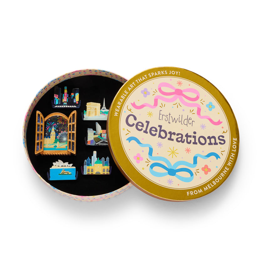 ERSTWILDER - "FIREWORKS FAR AND WIDE" Brooch - CELEBRATIONS