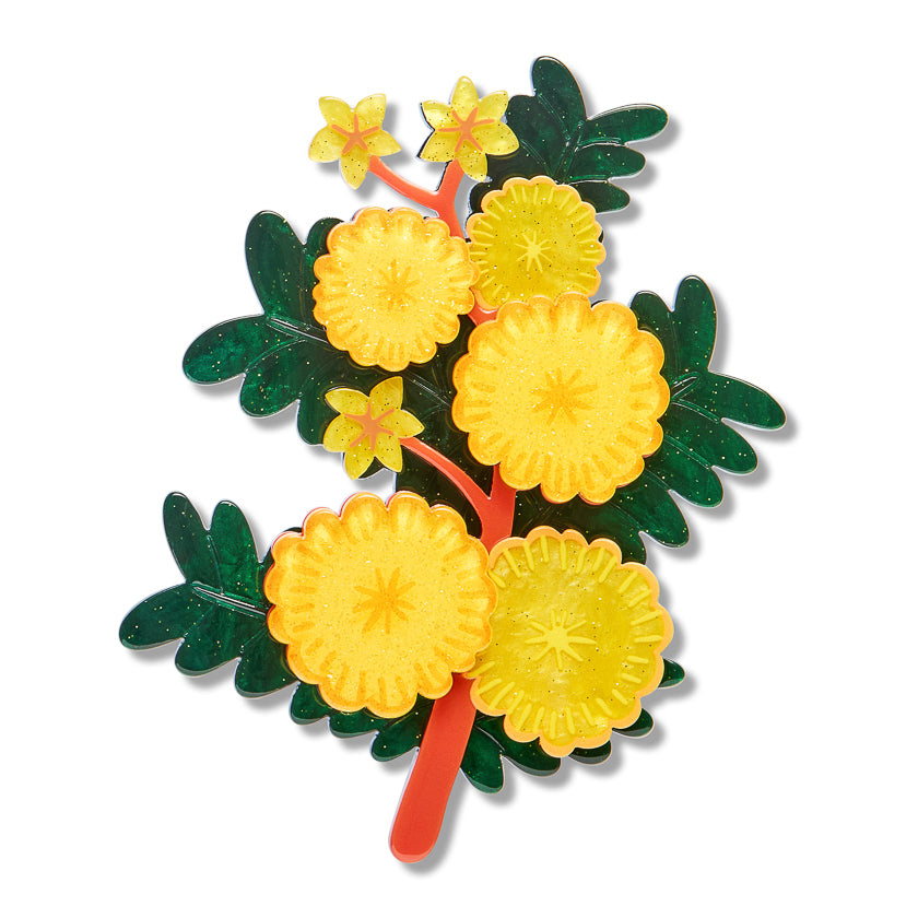 ERSTWILDER - "Sunshine Wattle" Brooch - ROYAL BOTANIC GARDENS VICTORIA