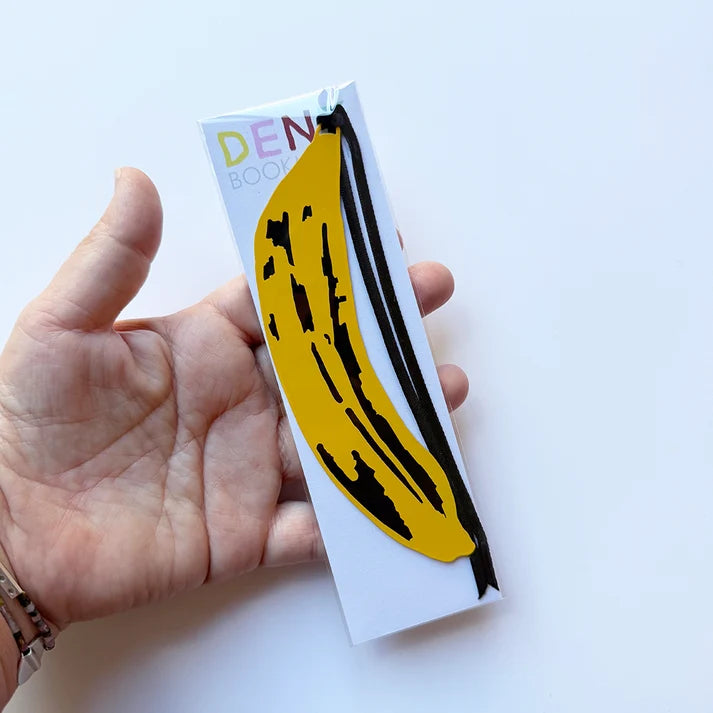 DENZ & CO -Banana Bookmark in Black and Yellow