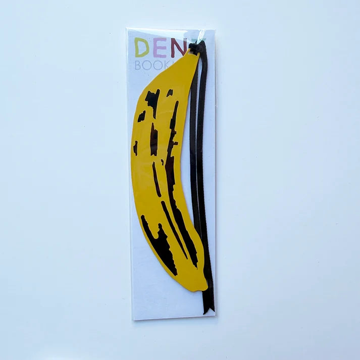 DENZ & CO -Banana Bookmark in Black and Yellow