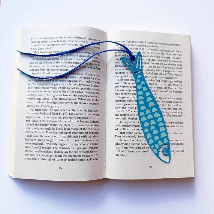 DENZ & CO - Fishy Bookmark in Blues