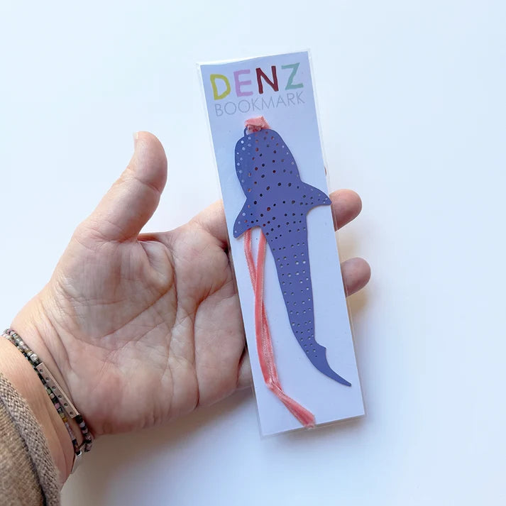 DENZ & CO - Whale Shark Bookmark in Denim