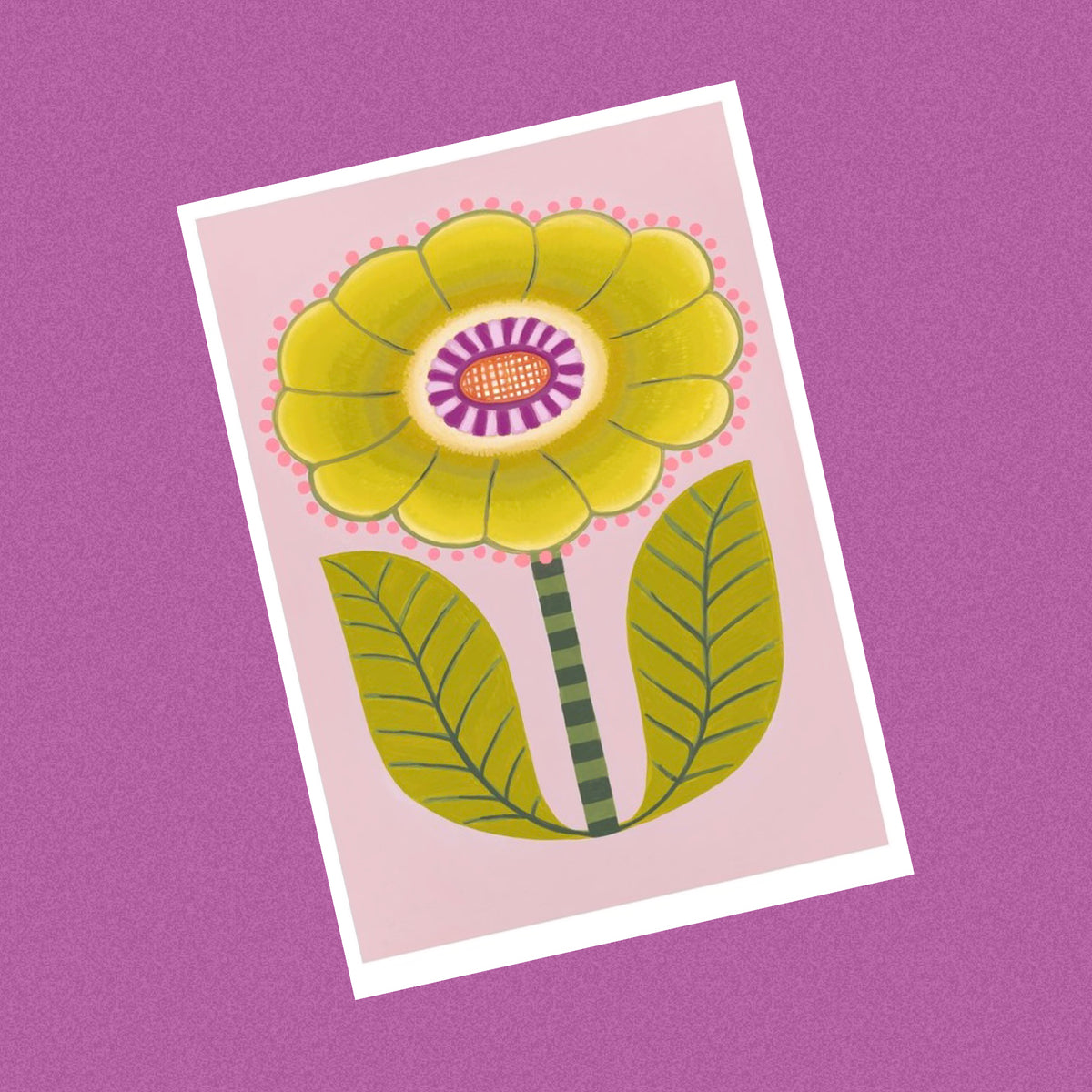 CLAIRE ISHINO- SMALL LIMITED EDITION A5 PRINTS- Yellow Bloom