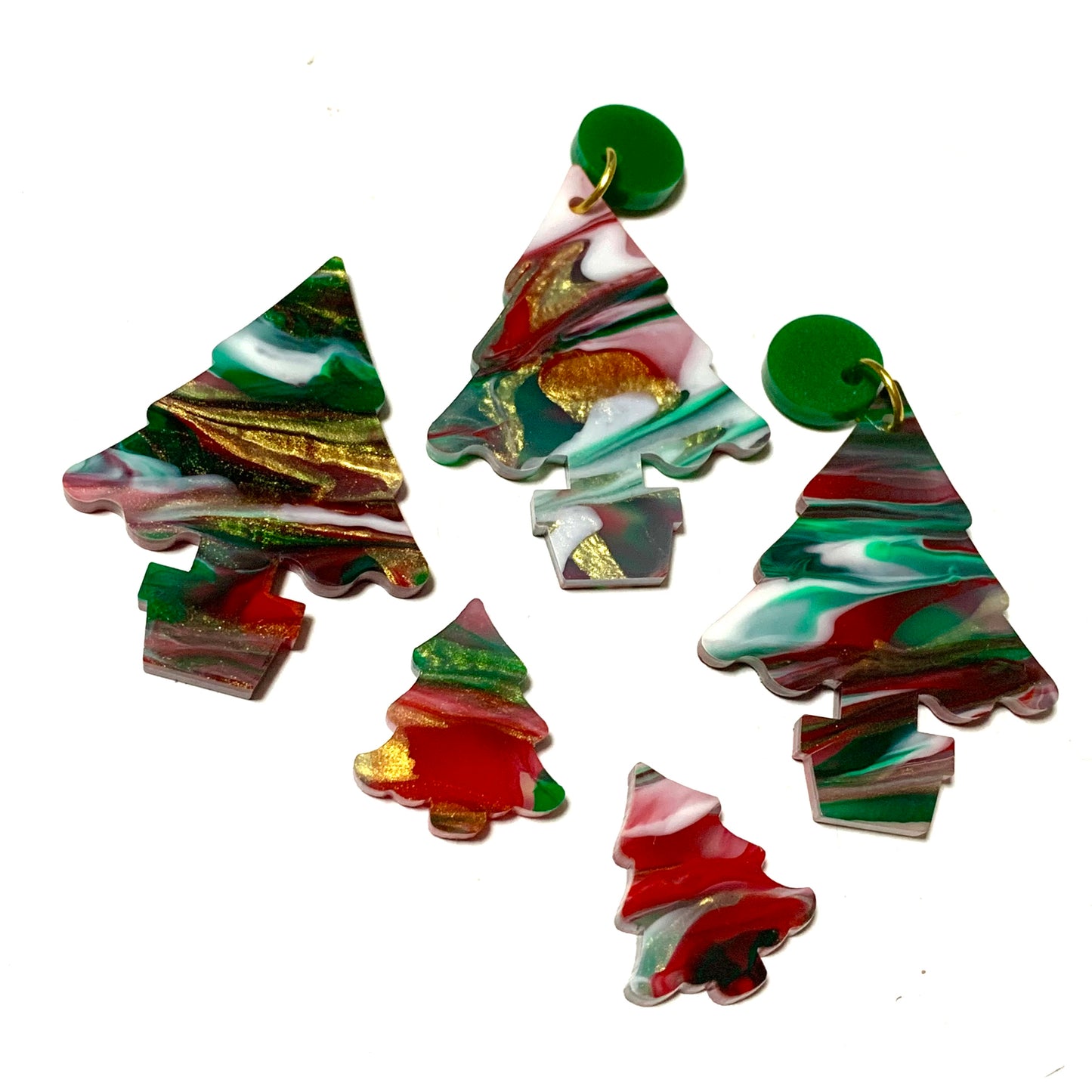 MAKIN' WHOOPEE - “YULE MARBLE” CHRISTMAS TREE STUDS