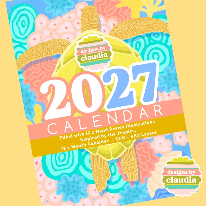 DESIGNS BY CLAUDIA - 2027 A4 WALL CALENDAR