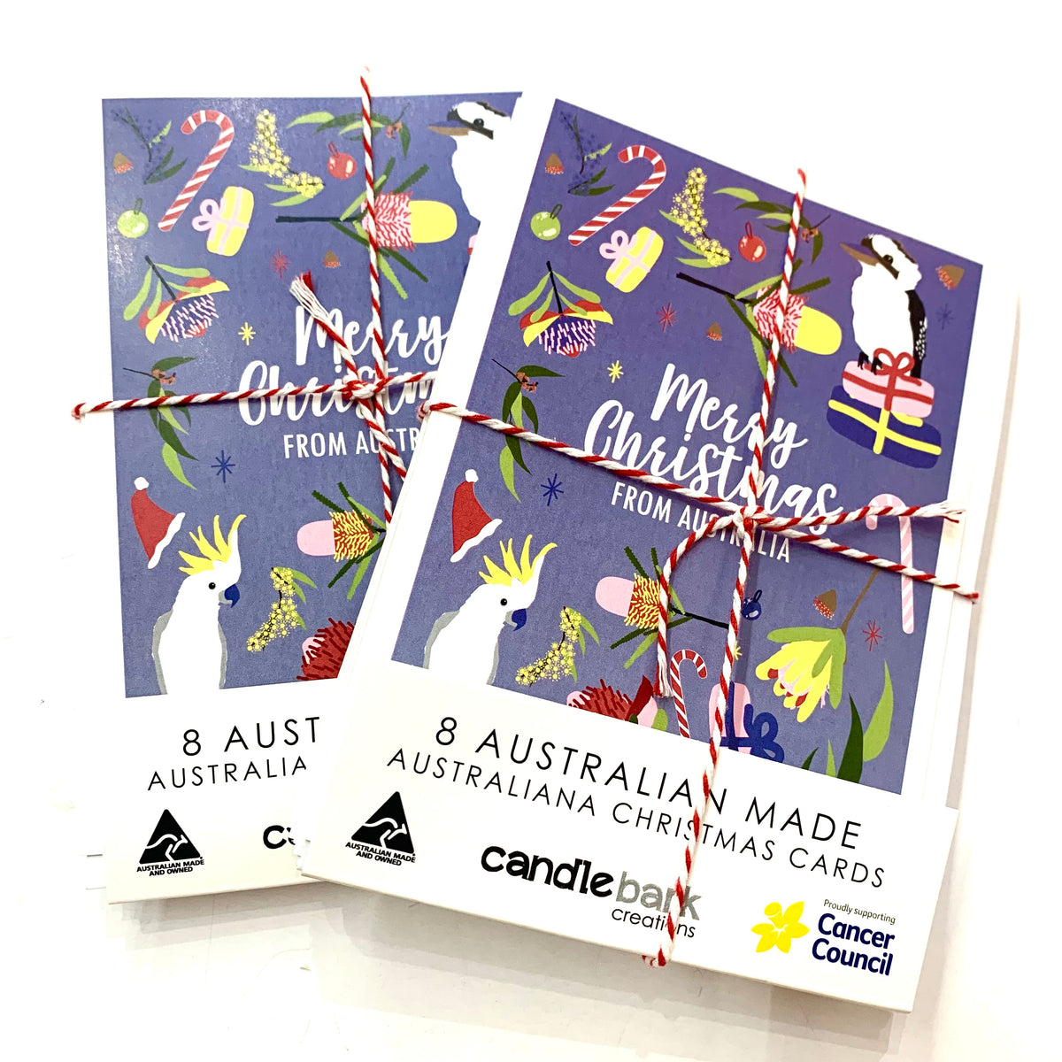 CANDLEBARK CREATIONS - "Christmas Flora & Fauna" Australiana - 8 Pack of Cards