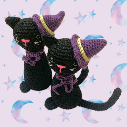 BEAKNITS- CROCHETED HALLOWEEN WITCHY BLACK CAT