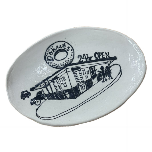 BELOVED POTTERY - Drawing Plate - Donut Shop