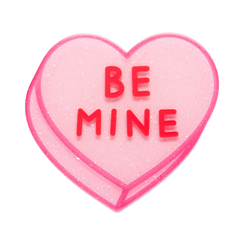 ERSTWILDER - Candy Heart Simplified Mini Brooch – Pink - SWEET VALENTINE COLLECTION