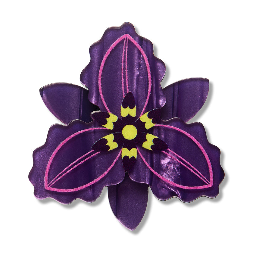 ERSTWILDER - "Chocolate Lily" Simplified Mini Brooch - ROYAL BOTANIC GARDENS VICTORIA